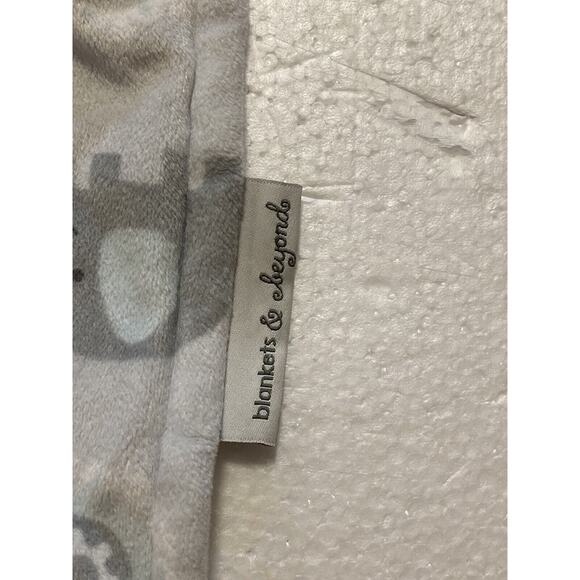 Blankets and Beyond Elephant Owl Grey Blue Plush Baby Lovey Security Blanket - Picture 5 of 9